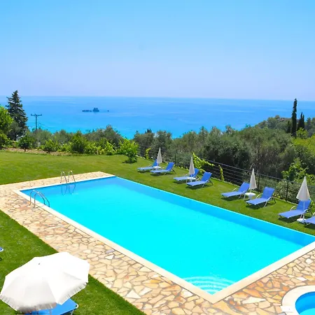 With Large Swimming Pool And Sea View At Beach, Corfu Apartment Pelekas