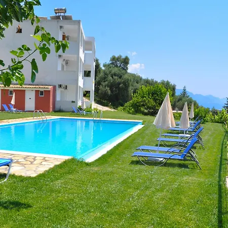 Apartment With Large Swimming Pool And Sea View At Beach, Corfu